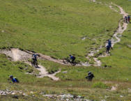 Auf dem Weg zum "Tritt"