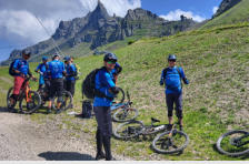 Abfahrt Richtung Passo Pordoi