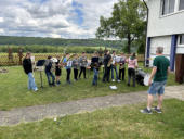Besuch und Ständle der Jugendkapelle des MVO auf dem Hornberg